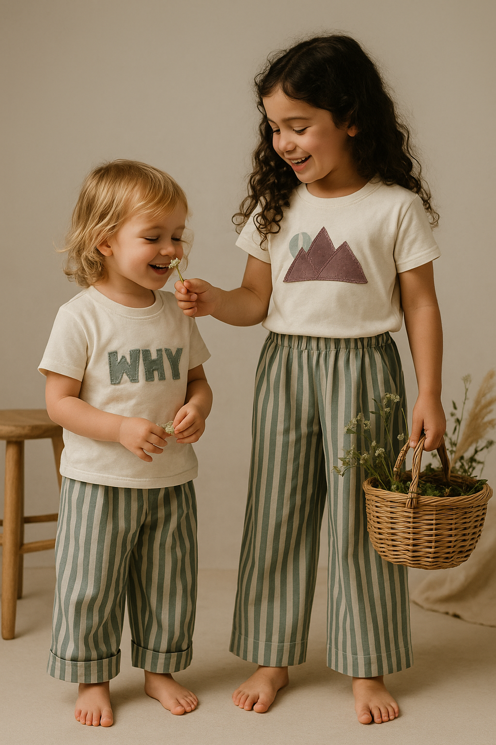 Grow-With-Me Caterpillar Pants | Adjustable Cotton Toddler Pants