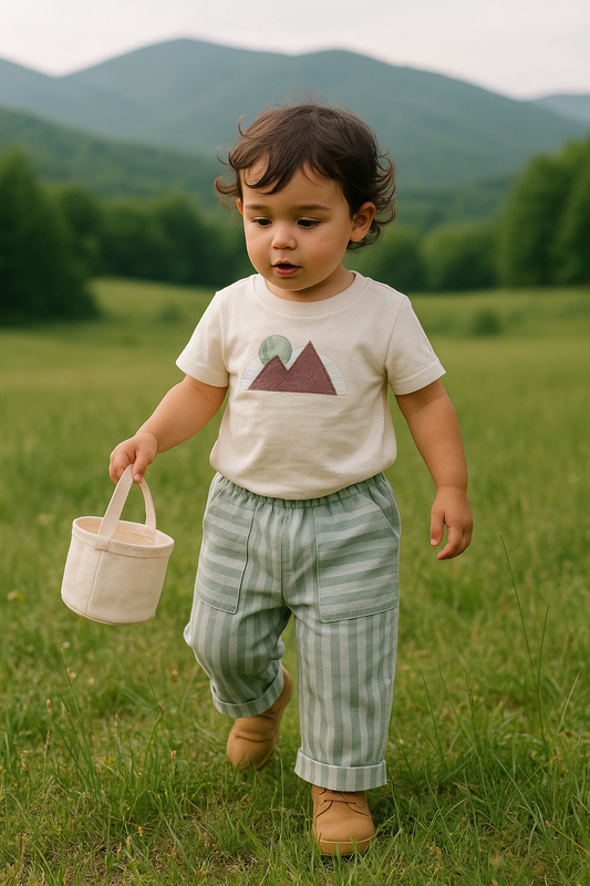 Grow-With-Me Caterpillar Pants | Adjustable Cotton Toddler Pants