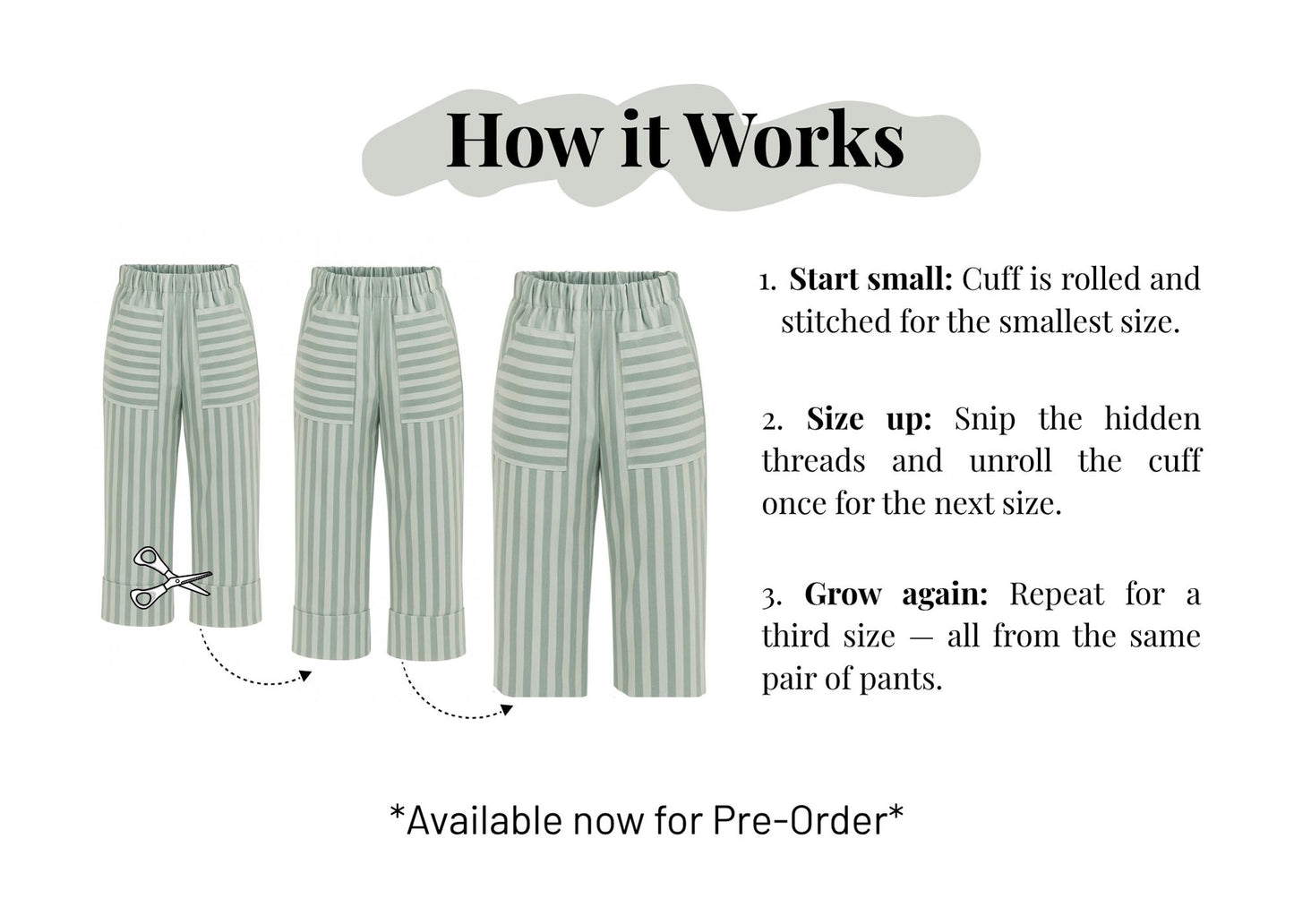 Grow-With-Me Caterpillar Pants | Adjustable Cotton Toddler Pants